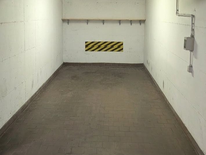 Box vuoto e ordinato dopo lo sgombero
